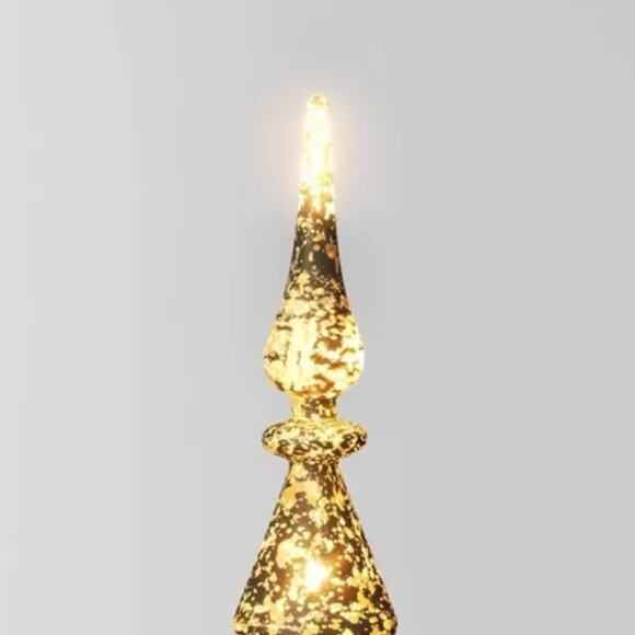 Christmas Lit Finial Tree Topper Hanukkah Bush Ornament 14.5" Light Up Holiday - Picture 3 of 6